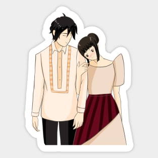 Pinoy Bride Groom Barong Tagalog Maria Clara Sticker